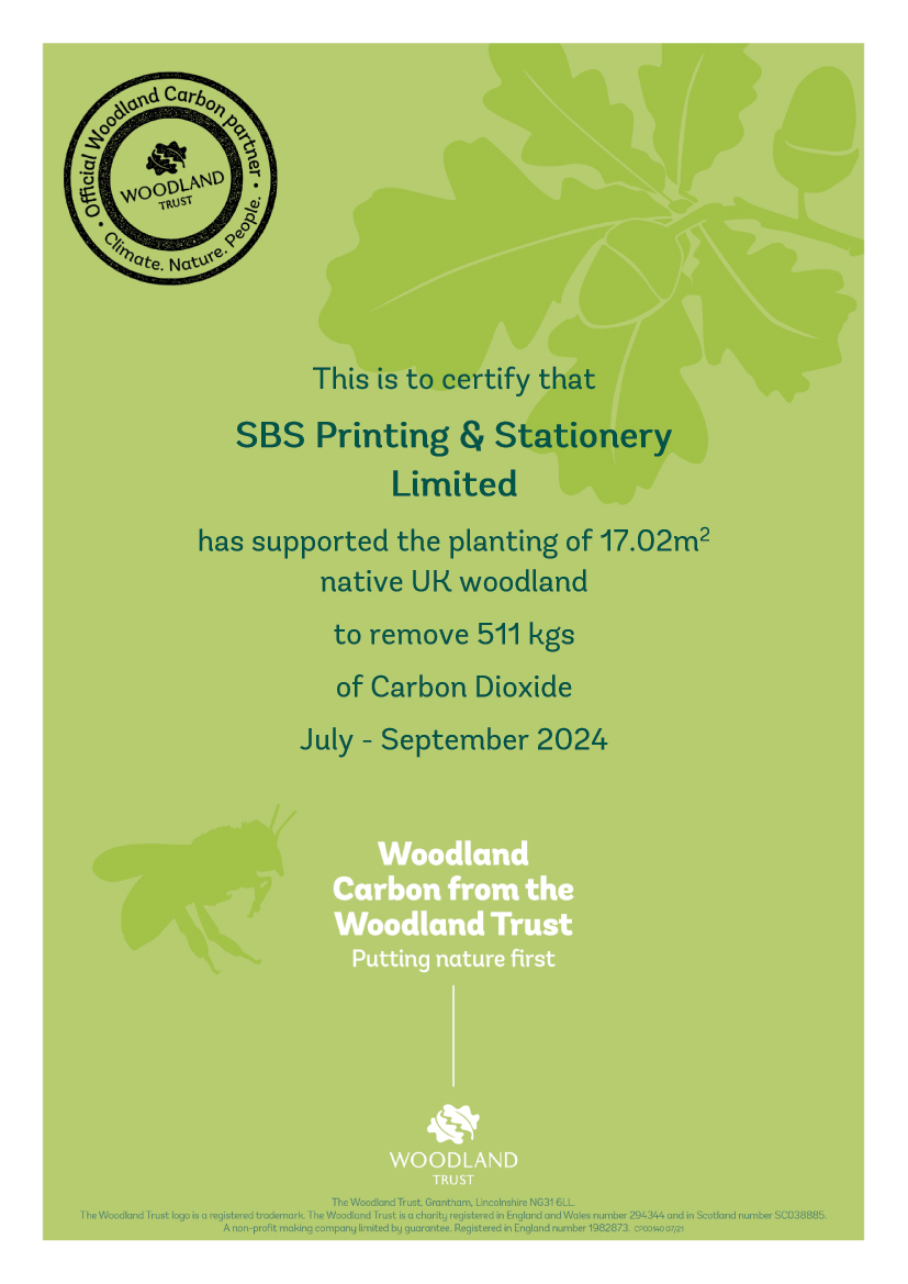 SBB Printing Reducing Carbon Footprint