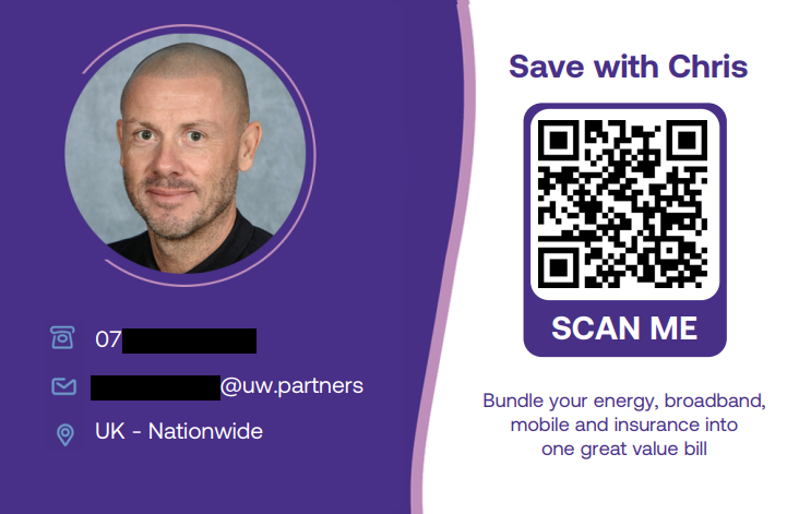 Chris Ingram, (Utility Warehouse) UW Business Card