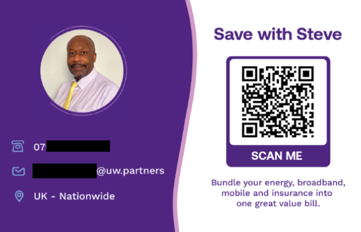 Steve Gordon UW Partner Business Card Back