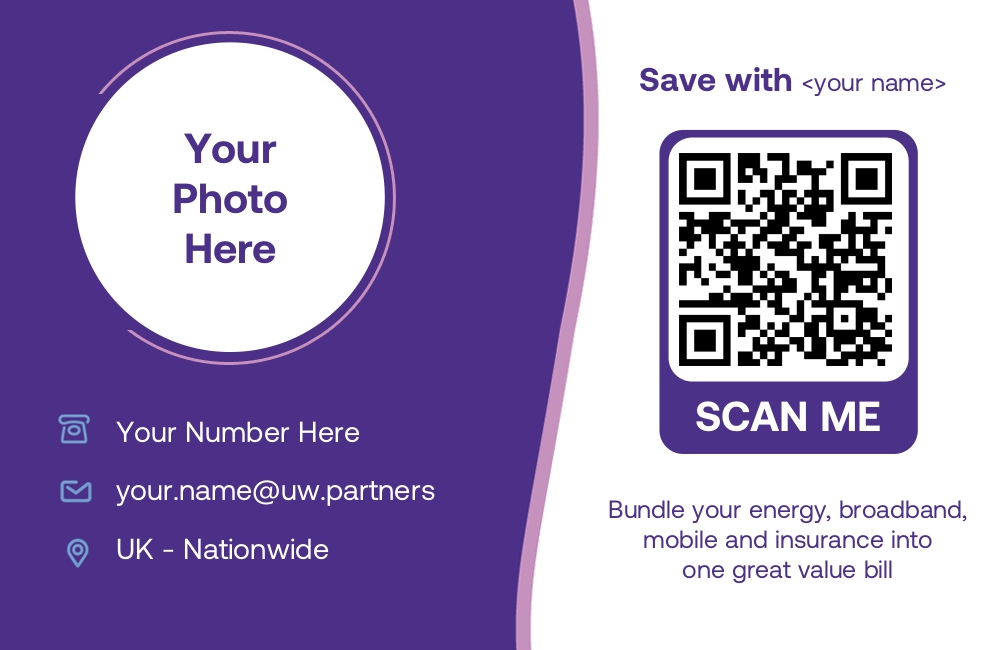 Max Blackwell, Utility Warehouse (UW) Business Card